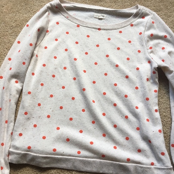 DONATING BY 7/26! Maison Jules Polka Dot sweatshirt - Picture 2 of 3